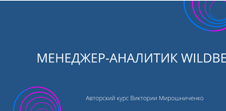 Менеджер-аналитик Wildberries (Виктория Мирошниченко) 2022